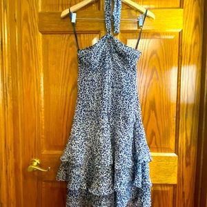Ann Taylor dress size 2 Dark blue and white print